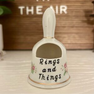 Vintage Floral Ceramic “Rings and Things” Holder